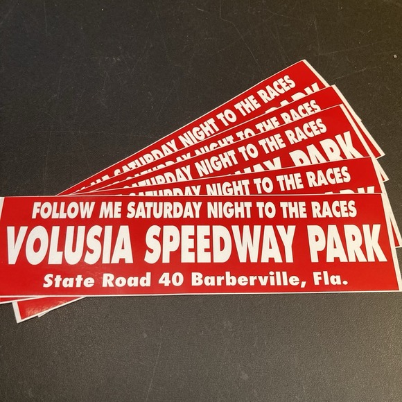 Volusia Speedway Park Barberville FL Sticker Decal Vtg Lot of 5 Car Racing - Picture 1 of 5